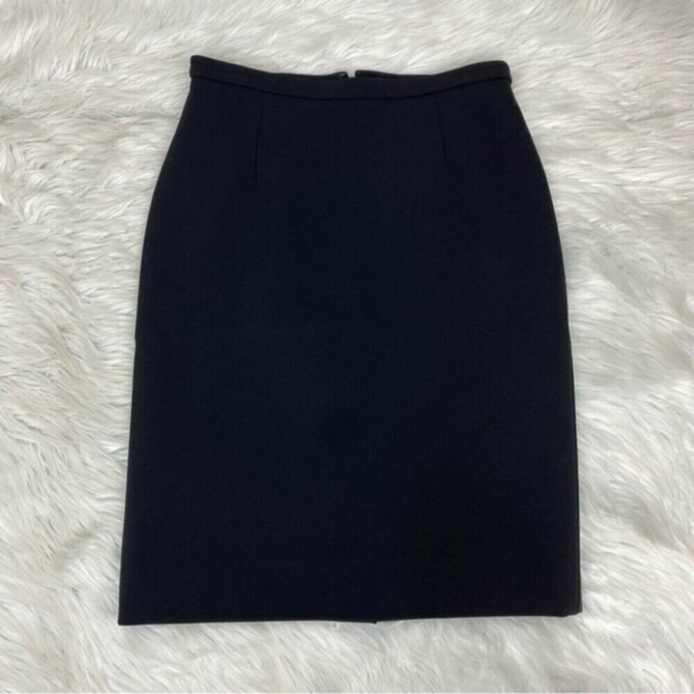 Valentino‎ Black Viscose Blend Pencil Skirt Italy Altered Professionally - Picture 5 of 12